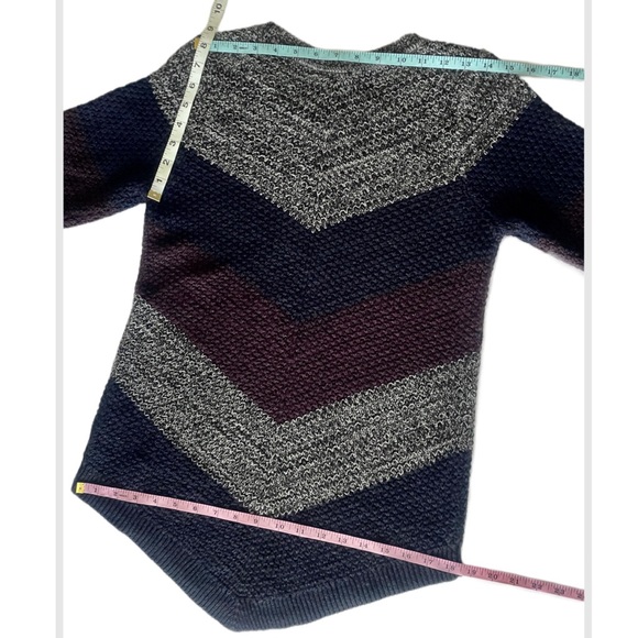 ALYX Chevron Knitted Pullover Sweater Gray/Blue/Wine/Black Size S EUC - Picture 6 of 8
